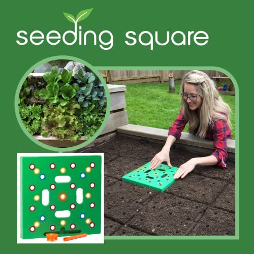 Seeding Square – Seed Sowing Template for Maximum Harvest - Square Foot Gardening Tool Kit – Includes: Color Coded Seed Spacer & Magnetic Seed Dibber/Seed Ruler/Seed Spoon & Vegetable Planting Guide 5 Seeding Square – Seed Sowing Template for Maximum Harvest - Square Foot Gardening Tool Kit – Includes: Color Coded Seed Spacer & Magnetic Seed Dibber/Seed Ruler/Seed Spoon & Vegetable Planting Guide - Image 5