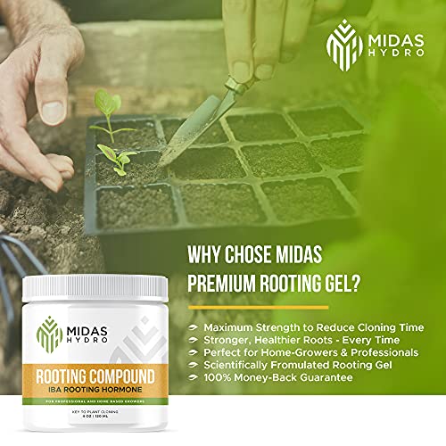 Rooting Gel for Cuttings – IBA Rooting Hormone - Cloning Gel for Strong Clones - Key to Plant Cloning - Midas Products Rooting Gel Hormone for Cuttings 4oz - for Professional and Home Based Growers 3 Rooting Gel for Cuttings – IBA Rooting Hormone - Cloning Gel for Strong Clones - Key to Plant Cloning - Midas Products Rooting Gel Hormone for Cuttings 4oz - for Professional and Home Based Growers - Image 3