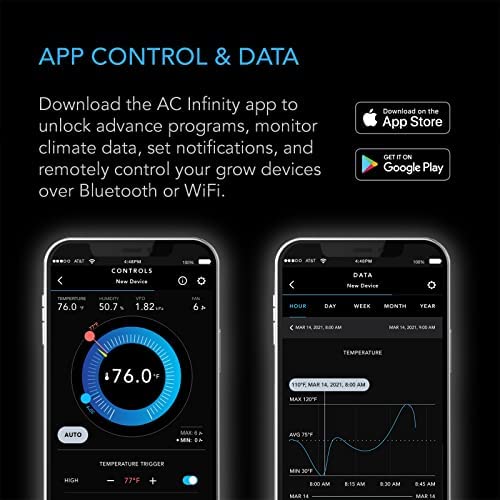 AC Infinity Controller 69 PRO, Smart Environmental Controller with Temperature, Humidity, VPD, Timer, Cycle, Schedule Controls, for Grow Tent Cooling Ventilation Lighting (Bluetooth + WiFi) 4 AC Infinity Controller 69 PRO, Smart Environmental Controller with Temperature, Humidity, VPD, Timer, Cycle, Schedule Controls, for Grow Tent Cooling Ventilation Lighting (Bluetooth + WiFi) - Image 4
