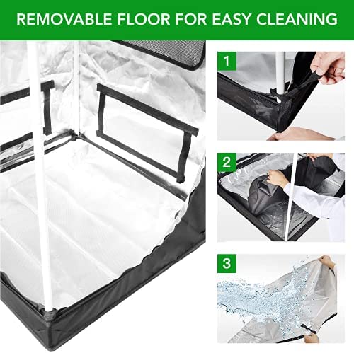 iPower Grow Tent Kit Complete AL600W Full Spectrum LED Plant Light Lamp Indoor Hydroponics 24"x24"x36" Greenhouse Combo with 4" Fan Filter Ventilation, System Setup Package for Veg Flower 8 iPower Grow Tent Kit Complete AL600W Full Spectrum LED Plant Light Lamp Indoor Hydroponics 24"x24"x36" Greenhouse Combo with 4" Fan Filter Ventilation, System Setup Package for Veg Flower - Image 8