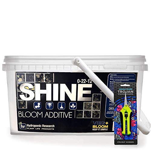 5 lbs Shine by Veg + Bloom- A Hydroponic Powder That Enhances The Bloom Stage of Plant Growth. Add to Reservoir During to Maximize Crop Production | Common Culture Trimming Scissors Included 1 hydroponic additives