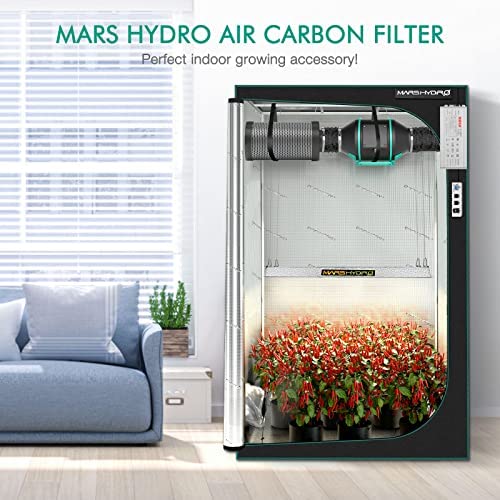 MARS HYDRO 4 Inch Carbon Filter, Inline Air Filter Odor Control with Australian Virgin Charcoal, Carbon Filter for Inline Fan, Grow Tent, Hydroponics, Pre-Filter Included, Reversible Flange 6 MARS HYDRO 4 Inch Carbon Filter, Inline Air Filter Odor Control with Australian Virgin Charcoal, Carbon Filter for Inline Fan, Grow Tent, Hydroponics, Pre-Filter Included, Reversible Flange - Image 6