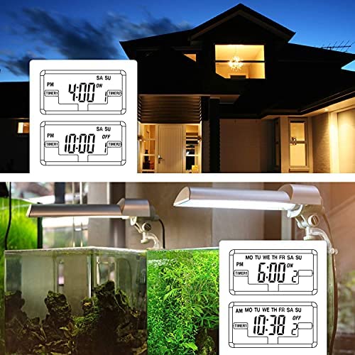 BN-LINK 7 Day Heavy Duty Digital Programmable Timer Outlet - Dual Electrical Outlet Timer 2 Independently Plug-in Grounded Outlets Switch 8 ON/Off Programs 3 Prong Timer for Light Lamp Fan 15A/1875W 5 BN-LINK 7 Day Heavy Duty Digital Programmable Timer Outlet - Dual Electrical Outlet Timer 2 Independently Plug-in Grounded Outlets Switch 8 ON/Off Programs 3 Prong Timer for Light Lamp Fan 15A/1875W - Image 5