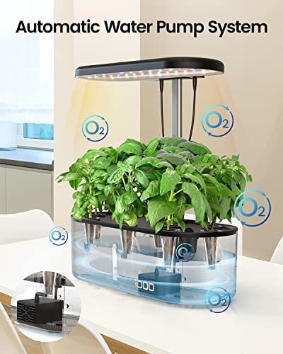iDOO Hydroponics Growing System, 10 pods Indoor Herb Garden with LED Grow Light, Auto Timer Smart Garden, Water Shortage Alarm, 15'' Height Adjustable, 4.5L Water Tank 5 iDOO Hydroponics Growing System, 10 pods Indoor Herb Garden with LED Grow Light, Auto Timer Smart Garden, Water Shortage Alarm, 15'' Height Adjustable, 4.5L Water Tank - Image 5