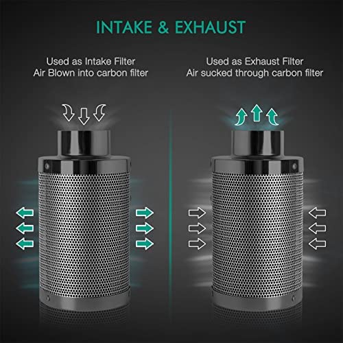 MARS HYDRO 4 Inch Carbon Filter, Inline Air Filter Odor Control with Australian Virgin Charcoal, Carbon Filter for Inline Fan, Grow Tent, Hydroponics, Pre-Filter Included, Reversible Flange 4 MARS HYDRO 4 Inch Carbon Filter, Inline Air Filter Odor Control with Australian Virgin Charcoal, Carbon Filter for Inline Fan, Grow Tent, Hydroponics, Pre-Filter Included, Reversible Flange - Image 4