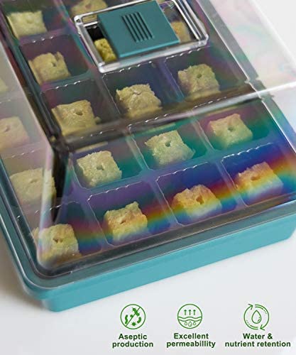BIOMAND 1.2” Rockwool Starter Plugs for Hydroponics, Rockwool Grow Cubes, 3 Sheets of 36 Plugs, 108 Plugs Total 3 BIOMAND 1.2” Rockwool Starter Plugs for Hydroponics, Rockwool Grow Cubes, 3 Sheets of 36 Plugs, 108 Plugs Total - Image 3