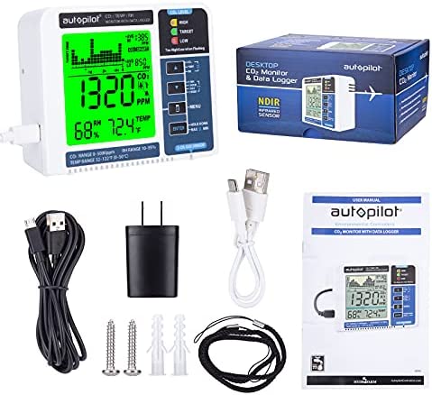 Hydrofarm APCEM2 Autopilot Desktop CO2 Monitor & Data Logger, Data, White/Blue 3 Hydrofarm APCEM2 Autopilot Desktop CO2 Monitor & Data Logger, Data, White/Blue - Image 3