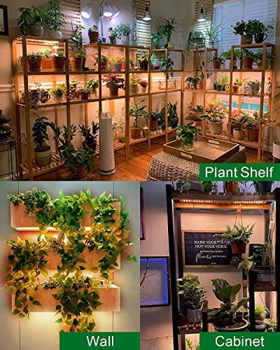 DOMMIA Grow Lights for Indoor Plants, 20W Full Spectrum LED Grow Light with Auto ON & Off Timer, 132 LEDs Sunlike Plant Light for Hydroponics, Succulents & More, Easy to Assemble(2Pcs) 7 DOMMIA Grow Lights for Indoor Plants, 20W Full Spectrum LED Grow Light with Auto ON & Off Timer, 132 LEDs Sunlike Plant Light for Hydroponics, Succulents & More, Easy to Assemble(2Pcs) - Image 7
