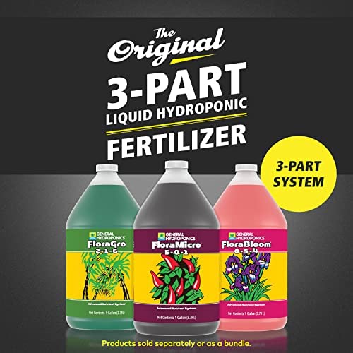 General Hydroponics FloraSeries Hydroponic Nutrient Fertilizer System with FloraMicro, FloraBloom and FloraGro, 1 gal. 2 General Hydroponics FloraSeries Hydroponic Nutrient Fertilizer System with FloraMicro, FloraBloom and FloraGro, 1 gal. - Image 2