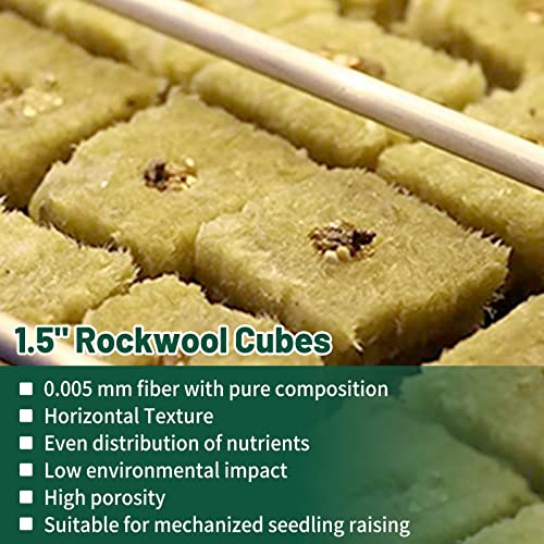 Jowlawn 1.5" Rockwool Cubes for Hydroponics - 2 Sheets Rockwool Grow Cubes for Rooting, Cuttings, Clone Plants, Starting Seeds, Ideal Rockwool for Hydroponic Growing (98 Plugs in Total) 3 Jowlawn 1.5" Rockwool Cubes for Hydroponics - 2 Sheets Rockwool Grow Cubes for Rooting, Cuttings, Clone Plants, Starting Seeds, Ideal Rockwool for Hydroponic Growing (98 Plugs in Total) - Image 3
