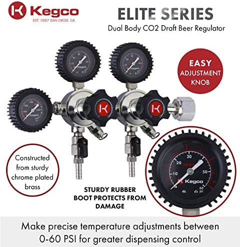 Kegco 3PLHU5DB CO2 Regulator, Two Product, Chrome 2 Kegco 3PLHU5DB CO2 Regulator, Two Product, Chrome - Image 2