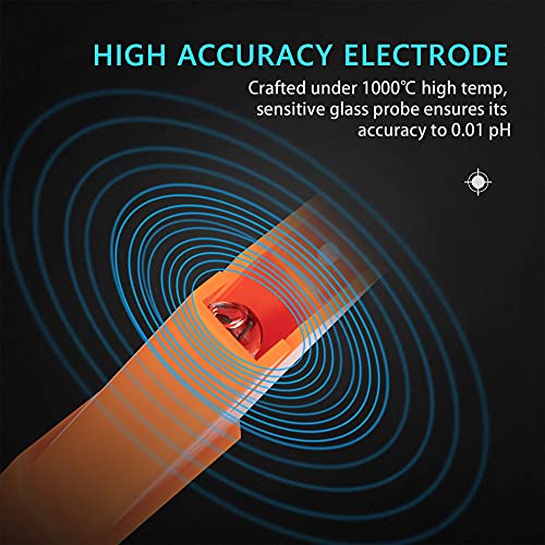 VIVOSUN PH Meter Digital PH Tester Pen 0.01 High Accuracy Water Quality Tester with 0-14 PH Measurement Range for Hydroponics, Household Drinking, Pool and Aquarium, with ATC, Orange 4 VIVOSUN PH Meter Digital PH Tester Pen 0.01 High Accuracy Water Quality Tester with 0-14 PH Measurement Range for Hydroponics, Household Drinking, Pool and Aquarium, with ATC, Orange - Image 4