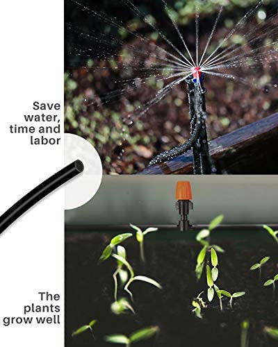 MoHern Drip Irrigation Tubing, 100 Feet 1/4 Inch Drip Line Irrigation Hose with 20 Pcs Drip Irrigation Parts, Drip Irrigation Kit 5 MoHern Drip Irrigation Tubing, 100 Feet 1/4 Inch Drip Line Irrigation Hose with 20 Pcs Drip Irrigation Parts, Drip Irrigation Kit - Image 5