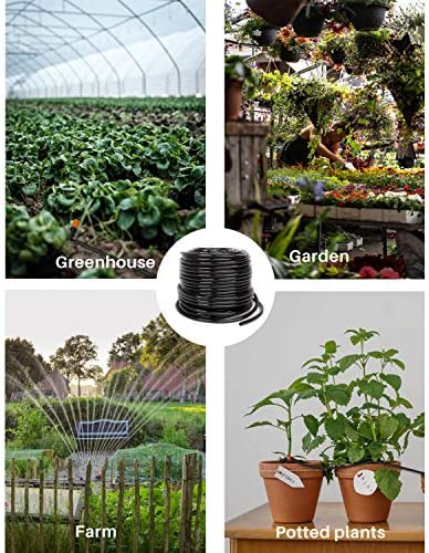 MoHern Drip Irrigation Tubing, 100 Feet 1/4 Inch Drip Line Irrigation Hose with 20 Pcs Drip Irrigation Parts, Drip Irrigation Kit 7 MoHern Drip Irrigation Tubing, 100 Feet 1/4 Inch Drip Line Irrigation Hose with 20 Pcs Drip Irrigation Parts, Drip Irrigation Kit - Image 7