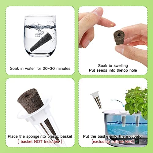 POUYRBA Grow Sponges, 80pcs Brown Peat Soil Hydroponic Sponges Rock Wool for Hydroponic Growing Hydroponic Pods for Breeding Seeds 3 POUYRBA Grow Sponges, 80pcs Brown Peat Soil Hydroponic Sponges Rock Wool for Hydroponic Growing Hydroponic Pods for Breeding Seeds - Image 3