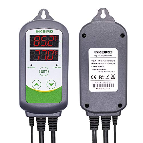 Inkbird ITC-308 Digital Temperature Controller 2-Stage Outlet Thermostat Heating and Cooling Mode Carboy Homebrew Fermenter Greenhouse Terrarium 110V 10A 1100W 2 Inkbird ITC-308 Digital Temperature Controller 2-Stage Outlet Thermostat Heating and Cooling Mode Carboy Homebrew Fermenter Greenhouse Terrarium 110V 10A 1100W - Image 2