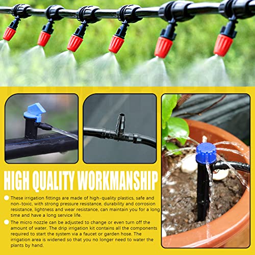 Mardatt 224Pcs Drip Irrigation Barbed Connectors 1/4''Tubing Fittings Kit with Elbows, End Plug, Straight Barbs, Sprinkler Nozzle, Tees,Elbows, 4-Way Coupling for Garden Lawn Agriculture Hydroponic 6 Mardatt 224Pcs Drip Irrigation Barbed Connectors 1/4''Tubing Fittings Kit with Elbows, End Plug, Straight Barbs, Sprinkler Nozzle, Tees,Elbows, 4-Way Coupling for Garden Lawn Agriculture Hydroponic - Image 6