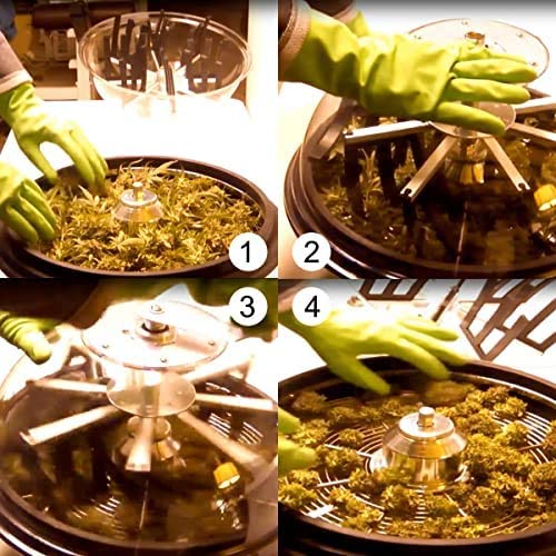 iPower Bud Leaf Bowl Trimmer 24" Twisted Spin Cut for Hydroponics with Sharp Stainless Steel Blades Upgraded Gears, Clear Visibility Dome, 6.5" Curved Gardening Hand Pruner Included 9 iPower Bud Leaf Bowl Trimmer 24" Twisted Spin Cut for Hydroponics with Sharp Stainless Steel Blades Upgraded Gears, Clear Visibility Dome, 6.5" Curved Gardening Hand Pruner Included - Image 9