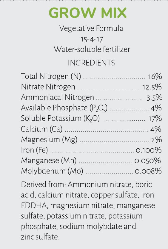 Go Grow Hydroponic Nutrients for All Veggies, Leafy Greens, Herbs and Flowers 1 Gallon - 10 Pack (10 Gallons) 8 Go Grow Hydroponic Nutrients for All Veggies, Leafy Greens, Herbs and Flowers 1 Gallon - 10 Pack (10 Gallons) - Image 8