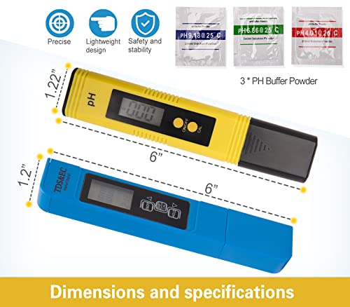 PH Tester, TDS PPM Meter, Soil PH Meter 3-in-1 PH/EC Digital Kit - Lab PH Meters, Soil Moisture Tester, TDS and EC Pen Combo for Water, Home, Hydroponics, Plants Garden Soil and Aquarium 2 PH Tester, TDS PPM Meter, Soil PH Meter 3-in-1 PH/EC Digital Kit - Lab PH Meters, Soil Moisture Tester, TDS and EC Pen Combo for Water, Home, Hydroponics, Plants Garden Soil and Aquarium - Image 2