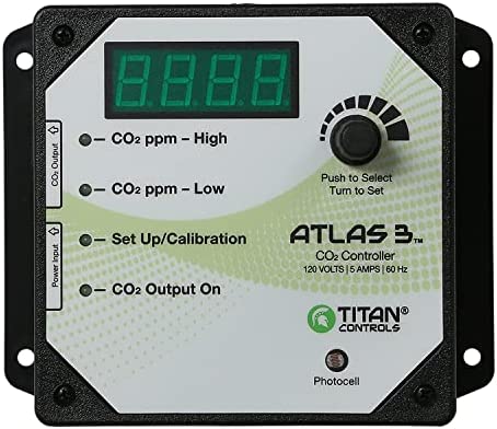 Titan Controls Day/Night Carbon Dioxide (CO2) Monitor & Controller w/ Photocell 1 hydroponic co2 monitor