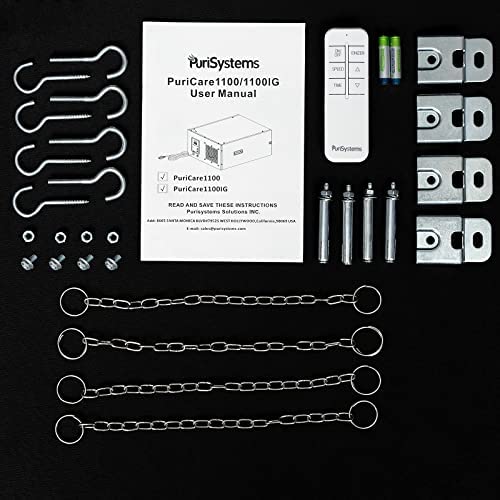 Purisystems 3-Speed Remote Air Filtration System, PuriCare 1100 Hanging Air Filter w/RF Remote for Woodworking, Garage Air Purifier, Shop Dust Collector, up to 1100 sq. ft (1100 CFM) 6 Purisystems 3-Speed Remote Air Filtration System, PuriCare 1100 Hanging Air Filter w/RF Remote for Woodworking, Garage Air Purifier, Shop Dust Collector, up to 1100 sq. ft (1100 CFM) - Image 6