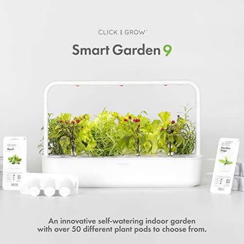 Click & Grow Indoor Herb Garden Kit with Grow Light | Easier Than Hydroponics Growing System | Smart Garden for Home Kitchen Windowsill | Vegetable & Herb Garden Starter Kit with 9 Plant pods, White 2 Click & Grow Indoor Herb Garden Kit with Grow Light | Easier Than Hydroponics Growing System | Smart Garden for Home Kitchen Windowsill | Vegetable & Herb Garden Starter Kit with 9 Plant pods, White - Image 2