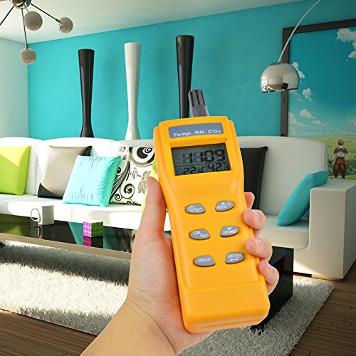 CO2 Meter Air Quality Monitor Handheld CO2 Monitor 0~9999ppm Measurement Carbon Dioxide Temperature Humidity Detector NDIR Sensor Indoor Outdoor Air Quality Tester 3 CO2 Meter Air Quality Monitor Handheld CO2 Monitor 0~9999ppm Measurement Carbon Dioxide Temperature Humidity Detector NDIR Sensor Indoor Outdoor Air Quality Tester - Image 3