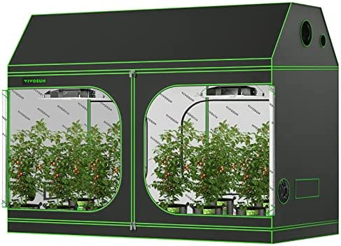 VIVOSUN R846 4x8 Grow Tent, 96"x48"x72" Roof Cube Tent with Observation Window and Floor Tray for Hydroponics Indoor Plant for VS4000/VSF4300 1 hydroponic grow tents
