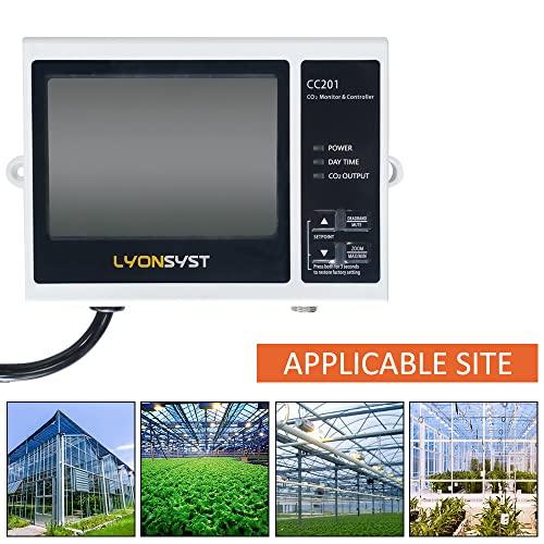 Lyonsyst CC201 CO2 Monitor and Controller with 15ft Remote Sensor for Indoor Garden and hydroponics Grow System,Digital co2 Controller for Grow Room 5 Lyonsyst CC201 CO2 Monitor and Controller with 15ft Remote Sensor for Indoor Garden and hydroponics Grow System,Digital co2 Controller for Grow Room - Image 5