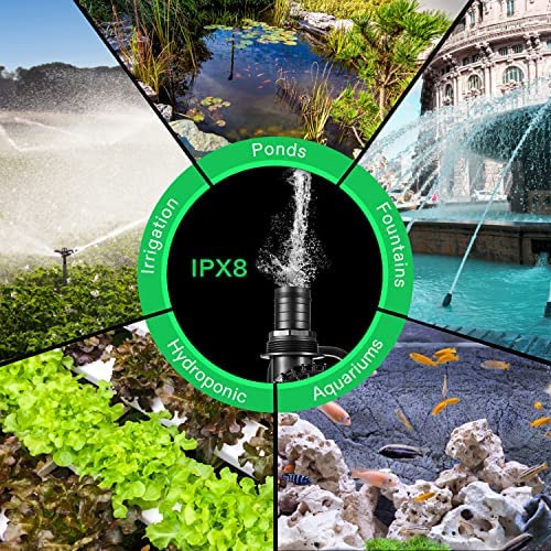 VIVOSUN 9000 GPH Submersible Water Pump 620W Pond Pump Ultra Quiet Aquarium Pump with 26.5FT. Lift Height for Pond Waterfall, Fish Tank, Statuary, or Hydroponics 6 VIVOSUN 9000 GPH Submersible Water Pump 620W Pond Pump Ultra Quiet Aquarium Pump with 26.5FT. Lift Height for Pond Waterfall, Fish Tank, Statuary, or Hydroponics - Image 6