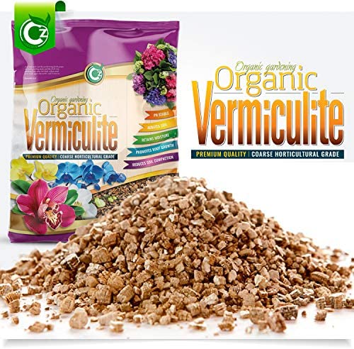 Organic Coarse Vermiculite - Made in USA for All Indoor/Outdoor Plants & Organic Gardens - Horticultural Soil Amendment Additive Conditioner Grow Media for Hydroponics, Mushroom Cultivation and more! 1 hydroponic additives