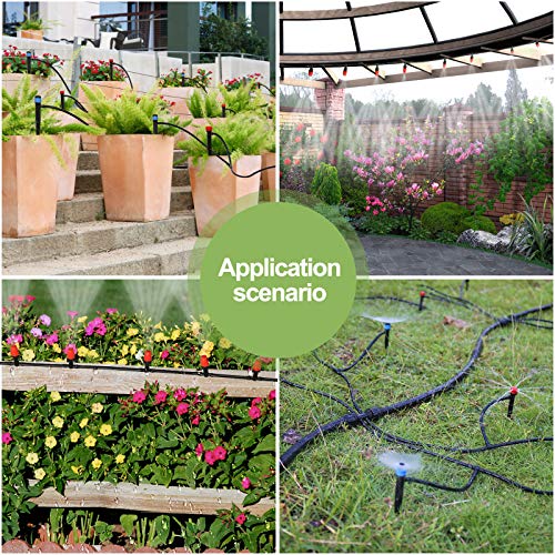 MIXC 226FT Greenhouse Micro Drip Irrigation Kit Automatic Irrigation System Patio Misting Plant Watering System with 1/4 inch 1/2 inch Blank Distribution Tubing Hose Adjustable Nozzle Emitters Sprinkler Barbed Fittings 7 MIXC 226FT Greenhouse Micro Drip Irrigation Kit Automatic Irrigation System Patio Misting Plant Watering System with 1/4 inch 1/2 inch Blank Distribution Tubing Hose Adjustable Nozzle Emitters Sprinkler Barbed Fittings - Image 7