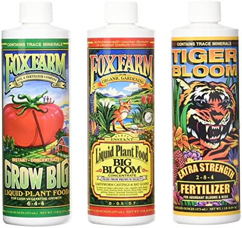 Fox Farm Liquid Nutrient Trio Soil Formula - Big Bloom, Grow Big, Tiger Bloom Pint Size (Pack of 3) 1 hydroponic ph down