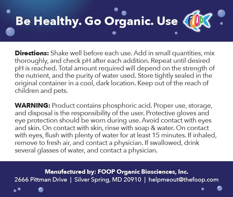 FOOP pH Up and Down – pH Control Kit | Corrects pH Imbalances, Maximizes Nutrient Absorption, Prevents Sickly Plants | Safe, Fast, and Easy to Use | Works Great in Any Growing Medium (16oz Pair) 5 FOOP pH Up and Down – pH Control Kit | Corrects pH Imbalances, Maximizes Nutrient Absorption, Prevents Sickly Plants | Safe, Fast, and Easy to Use | Works Great in Any Growing Medium (16oz Pair) - Image 5
