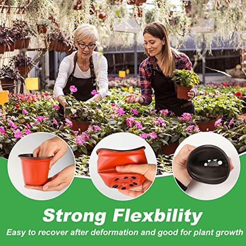 TDHDIKE 4" Plant Pots Small Plastic Plants Nursery Pot/Pots (100pcs) 4 TDHDIKE 4" Plant Pots Small Plastic Plants Nursery Pot/Pots (100pcs) - Image 4