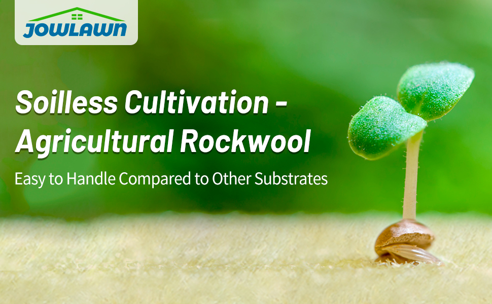 Jowlawn 1.5" Rockwool Cubes for Hydroponics - 2 Sheets Rockwool Grow Cubes for Rooting, Cuttings, Clone Plants, Starting Seeds, Ideal Rockwool for Hydroponic Growing (98 Plugs in Total) 9 hydroponics garden system growing kit seed starter grow plant seeds rock cubes