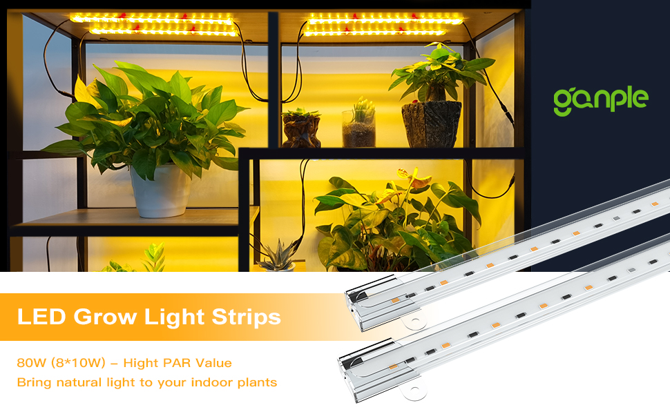 LED Grow Light Strip, 8 Pack Grow Lights for Indoor Plants, 80W Full Spectrum Plant Lights with 4 Dimmable Level, Auto On/Off 3/6/12H Timer, Sunlike Grow Lamp for Seedling Veg Flower Hydroponics 9 The Ideal LED Grow Light Spectrum for Plants