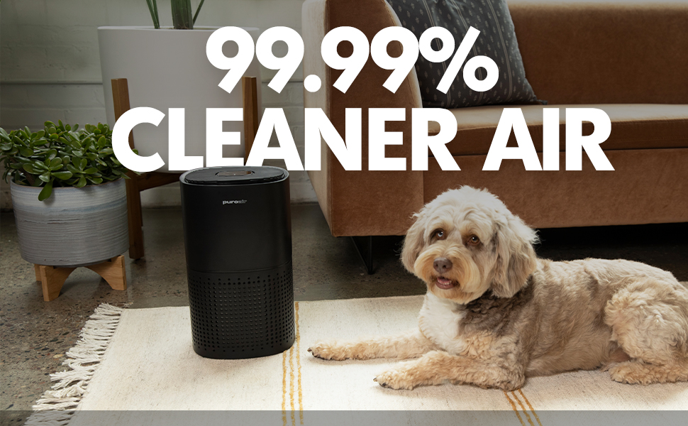 PuroAir HEPA 14 Air Purifier for Home Large Room - Covers 1,115 Sq Ft - Hospital-Grade Air Filter - Air Purifier for Allergies and Pets - Filters 99.99% of Pet Dander, Smoke, Allergens, Dust, Odors, Mold 10 99.99% cleaner air