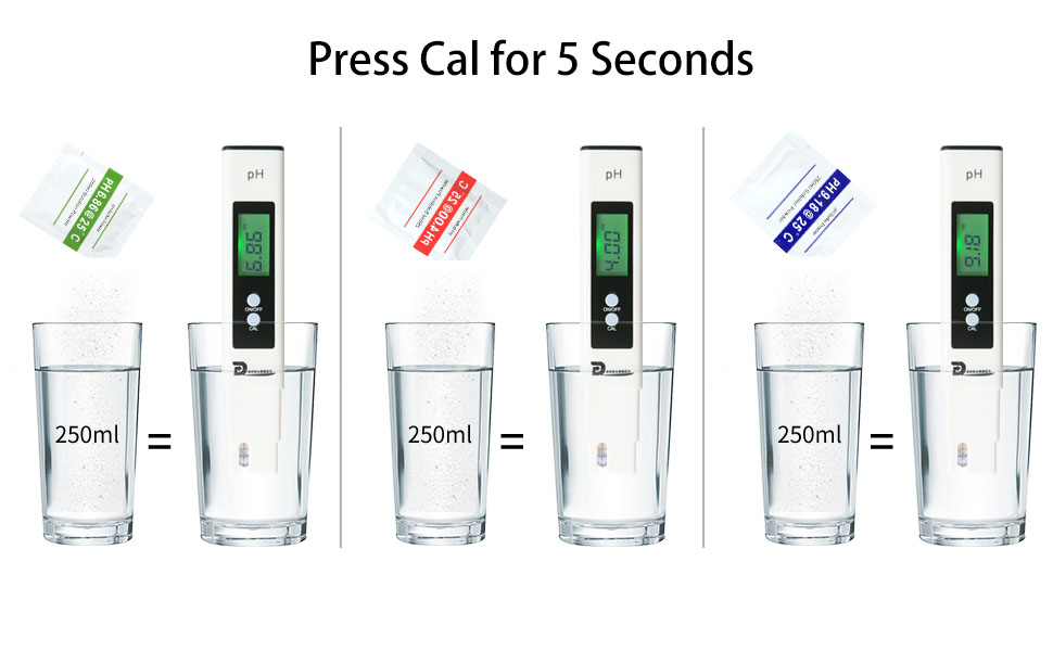 pH Meter,Accurate and calibrated pH Tester for Hydroponic System,Pools, Koi Ponds, Drinking Water, Wine/Beer Brewing, Hot Tub, Spa, Aquarium 10 How to Calibrate