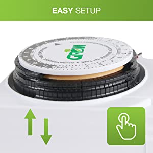 Easy to use 15 Minute increment dials