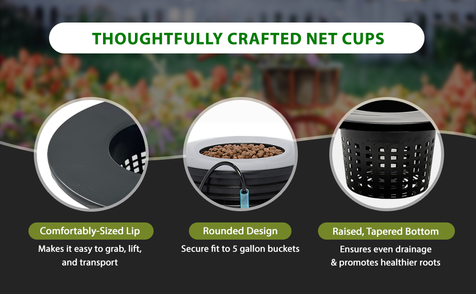 6 inch net pots for hydroponics