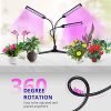 Grow Light for Indoor Plants - Adjustable Gooseneck Growing Light Strip W/9 Dimmable Red Blue Spectrum 3 Modes Auto ON/Off 3/9/12H Timer for Flower Greenhouse Veg Hydroponic Succulent Potted Growth - Image 5
