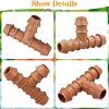 JOYPRO 24 Pieces Drip Irrigation Barbed Tee Fittings for 1/2” Tubing (0.600”ID) - Drip Tees (17mm) Irrigation Tubing Connectors for Drip Sprinkler Garden Lawn Systems - Image 4