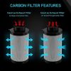 HYDROWE 4 Inch Air Carbon Filter for Grow Tent,Smellines Control with Australia Virgin Charcoal for inline duct fan，Hydroponic Growth,Pre-Filter Included - Image 3