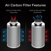 VIVOSUN Ventilation Kit 4 Inch 190 CFM Inline Fan with Speed Controller, 4 Inch Carbon Filter and 8 Feet of Ducting for Grow Tent - Image 5